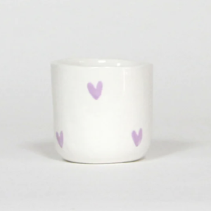 Tasse à café Coeurs Lilas de toi - Bouclez-la
