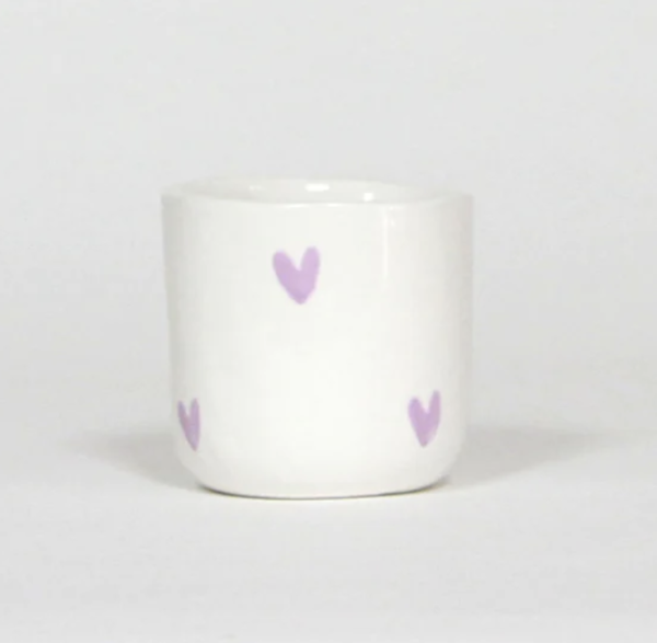 Tasse à café Coeurs Lilas de toi - Bouclez-la