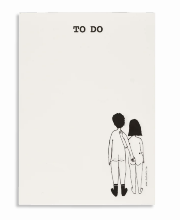 Carnet bloc "To do"  couple cul nu - Helen B