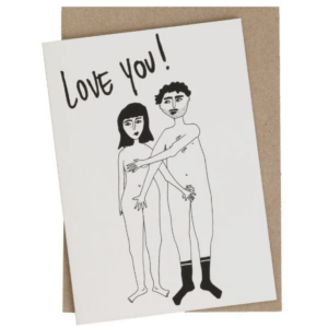 Carte double Love you Couple Nu - Helen B