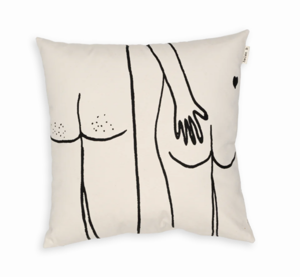 Housse de coussin couple cul nu - Helen B