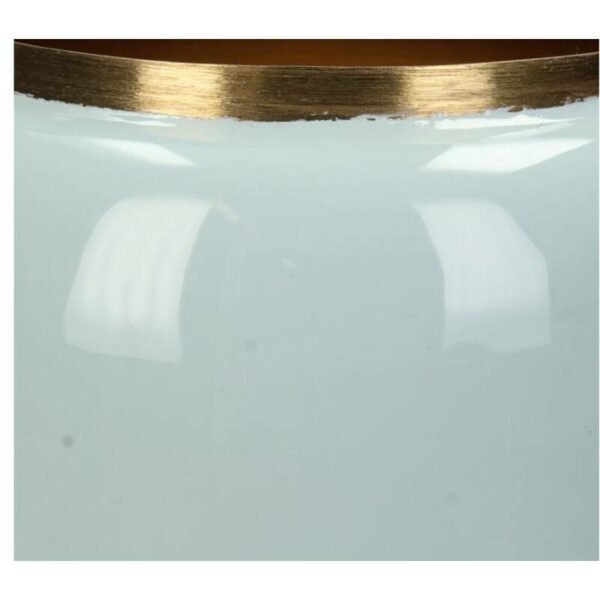 Grand cache pot en métal bleu ciel – Image 4