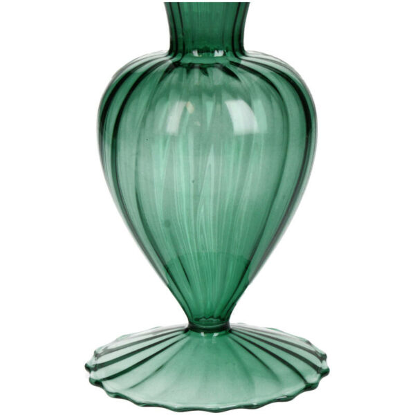 Grand vase rétro en verre vert – Image 4