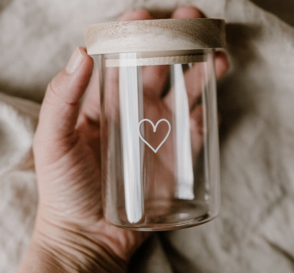 Petit pot en verre coeur - Eulenschnitt – Image 2