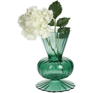 Petit vase rétro en verre vert
