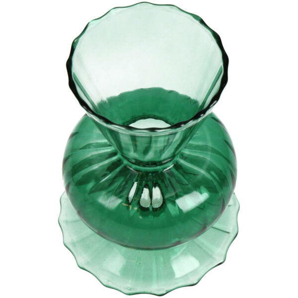 Petit vase rétro en verre vert – Image 4