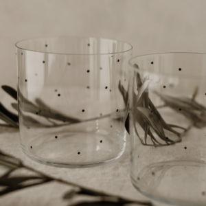 Verre transparent pois noirs - Eulenschnitt