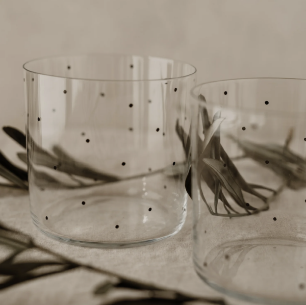 Verre transparent pois noirs - Eulenschnitt