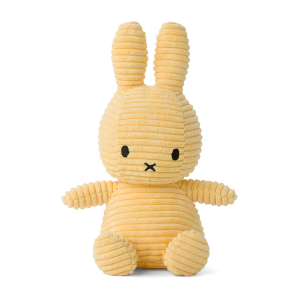 Peluche Miffy velours côtelé jaune pâle