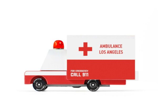 Voiture en bois ambulance américaine - Candylab – Image 3