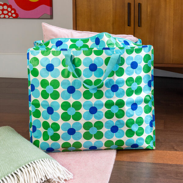 Grand sac de rangement fleurs vintage – Image 2