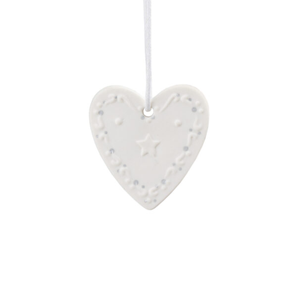 Suspension porcelaine Cœur étoilé - Rader