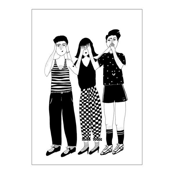 Carte Hear see and shut up - Helen B