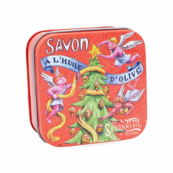 Savon et boite métal Sapin de noël - La Savonnerie de Nyons
