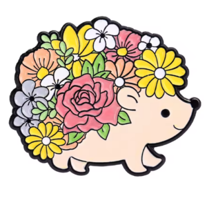 Pin's Hérisson fleuri