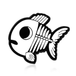 Pin's Poisson Squelette / Arêtes de Poisson